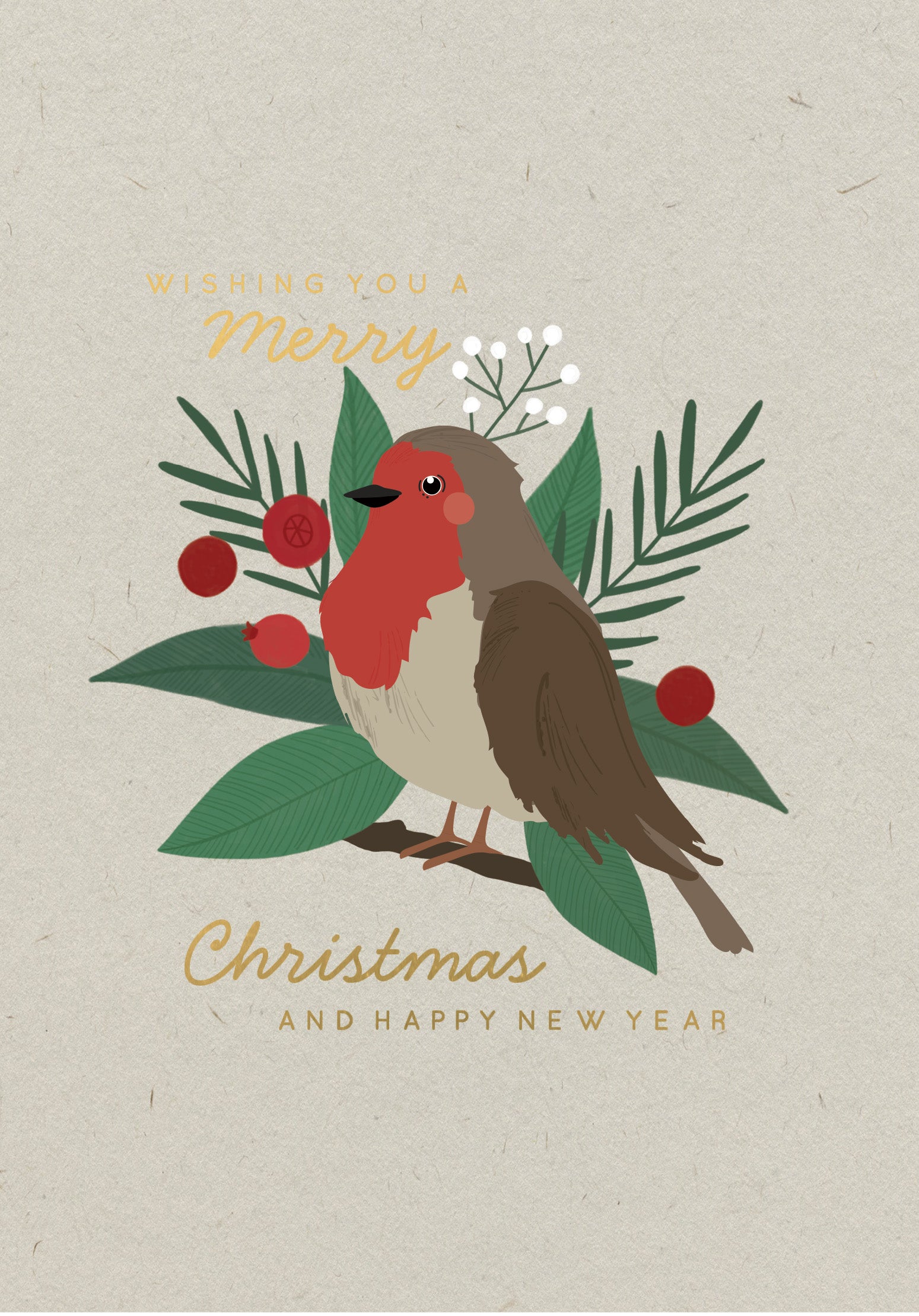 Christmas 23 Greeting Card - Garden Robin